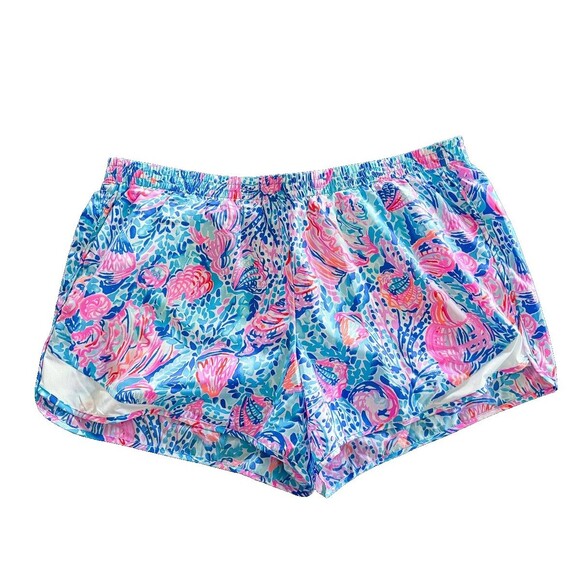 Lilly Pulitzer Pink and Blue Athletic Shorts - Picture 1 of 6